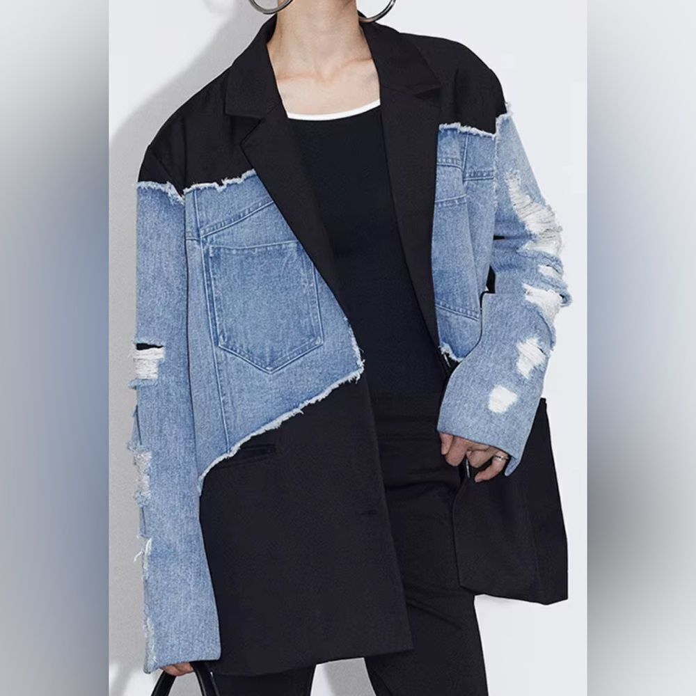 Monika Temperament Jacket Blue/Black Small NWT IN PACKAGE
